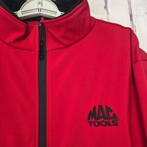 MAC Tools Red Full Zip Softshell Jacket Mens sz L/G Embroidered Logo‎ Workwear